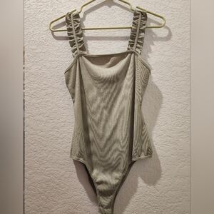 Size M American Threads Women's Sage Green Bodysuit